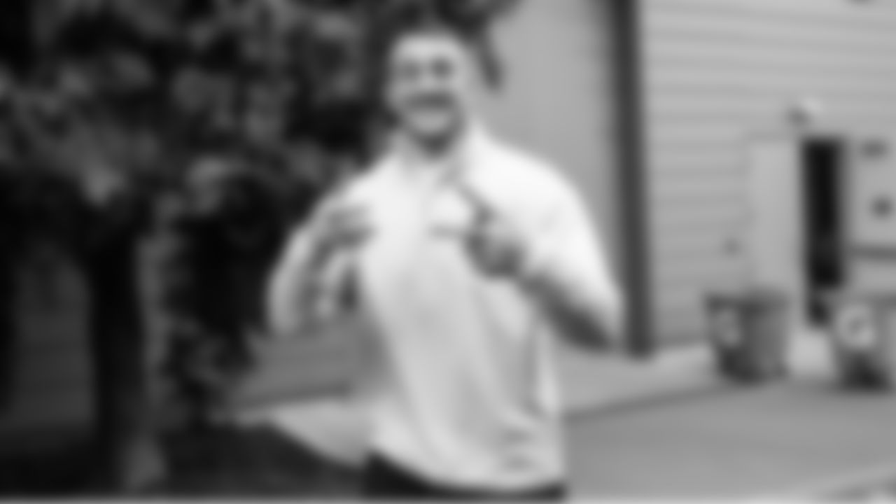 Seahawks safety Ty Okada (39) departed the Virginia Mason Athletic Center for the Week 12 trip to Nashville, Tennessee on Friday, November 21, 2025.