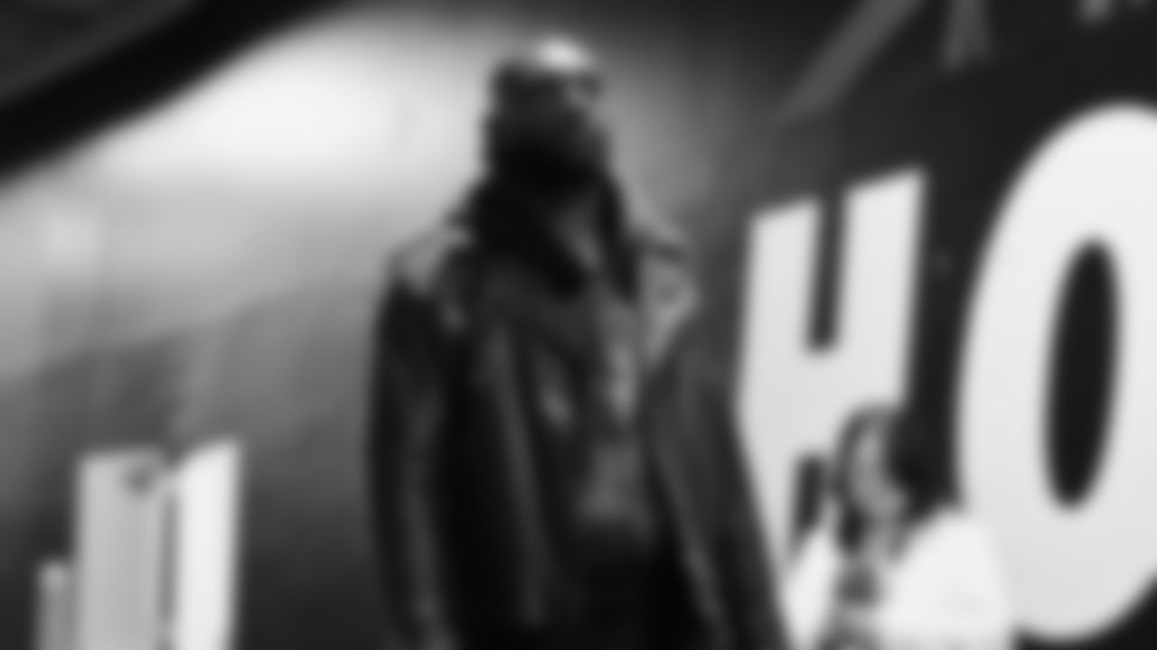 Seahawks wide receiver Dareke Young (83) arrived at Lumen Field for the NFC Championship game vs. the Los Angeles Rams on Sunday, January 25, 2026.