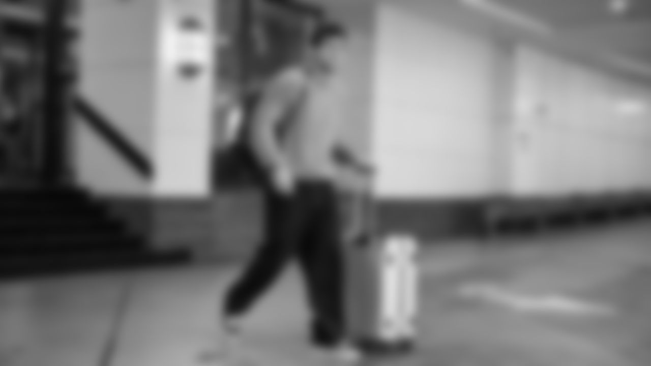 Seahawks punter Michael Dickson (4) departed the team hotel for the Week 14 matchup vs. the Atlanta Falcons.