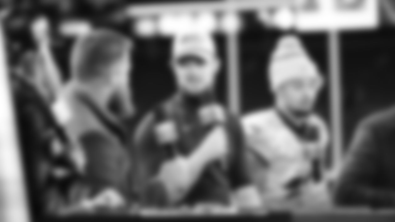 Sam Darnold, Jaxon Smith-Njigba, Devon Witherspoon, and Nick Emmanwori celebrate and talk about the win on Thursday Night Football