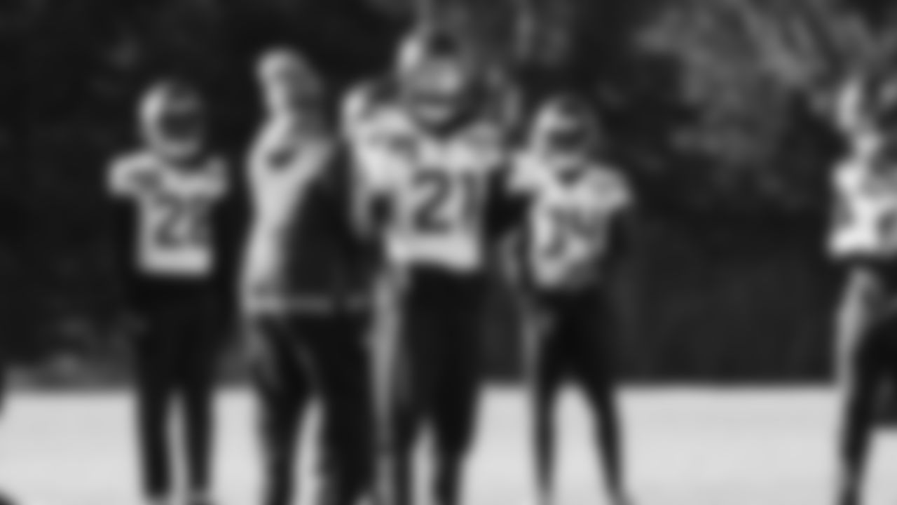 Seahawks cornerback Devon Witherspoon (21) practiced on Wednesday, January 21, 2026 at the Virginia Mason Athletic Center.