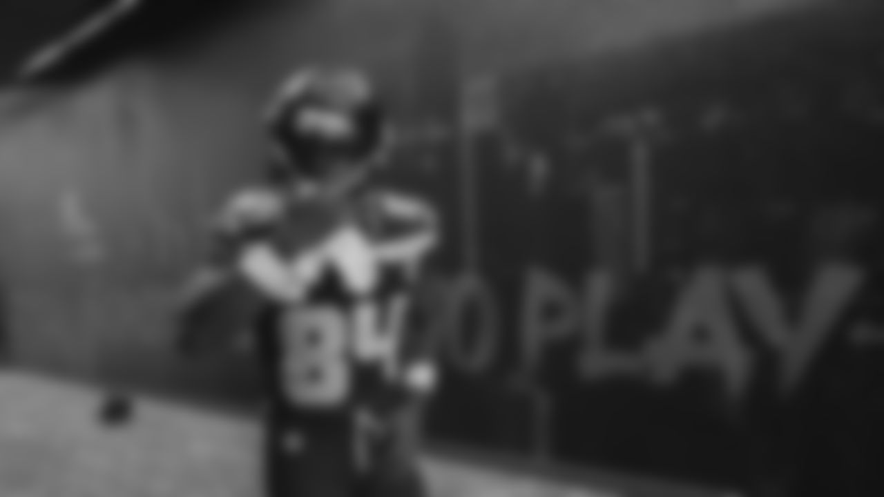 Seahawks wide receiver Steven Sims (84) practiced on day three of training camp on July 25, 2025 at the Virginia Mason Athletic Center.