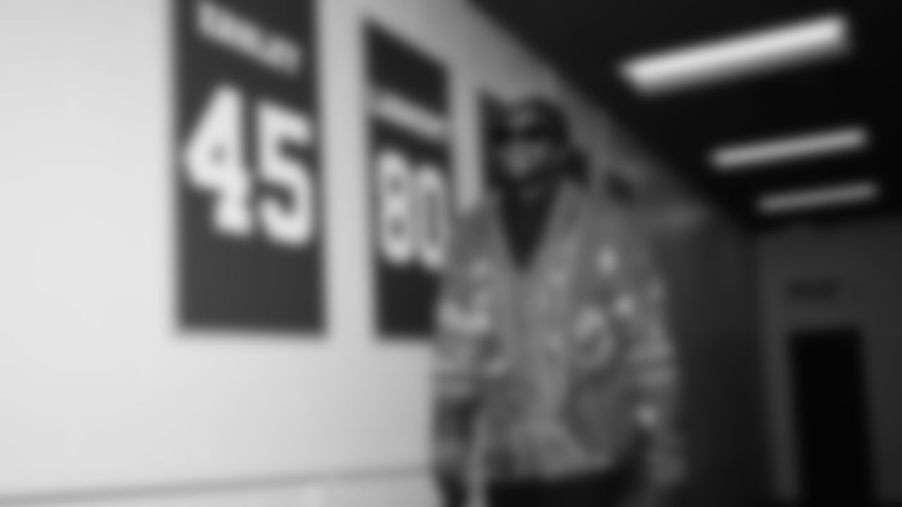 Seahawks linebacker Boye Mafe (53) arrived at Lumen Field for the Week 15 matchup vs. the Indianapolis Colts.