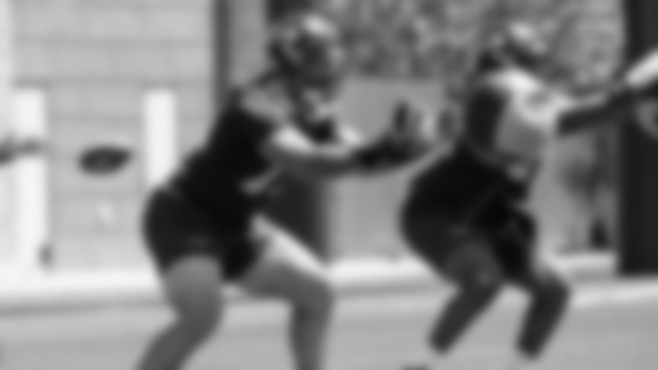 Seahawks tackle Abraham Lucas (72) participated in a workout on day three of OTAs on Friday, May 30, 2025 at the Virginia Mason Athletic Center.