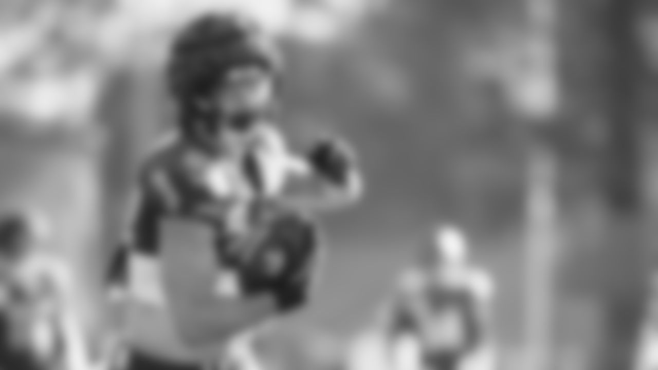 Seahawks tight end AJ Barner (88) practiced on Wednesday, February 4, 2026 in San Jose, California.