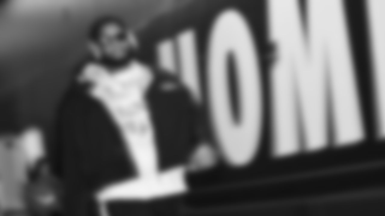 Seahawks guard Anthony Bradford (75) arrived at Lumen Field for the Week 16 matchup vs. the L.A. Rams.