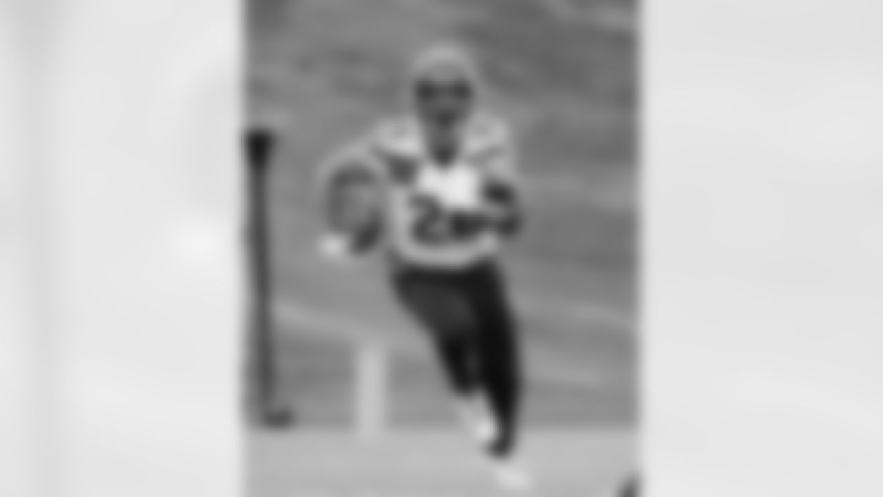 Seahawks running back Zach Charbonnet (26) practiced at the Virginia Mason Athletic Center on Thursday, December 5, 2024.