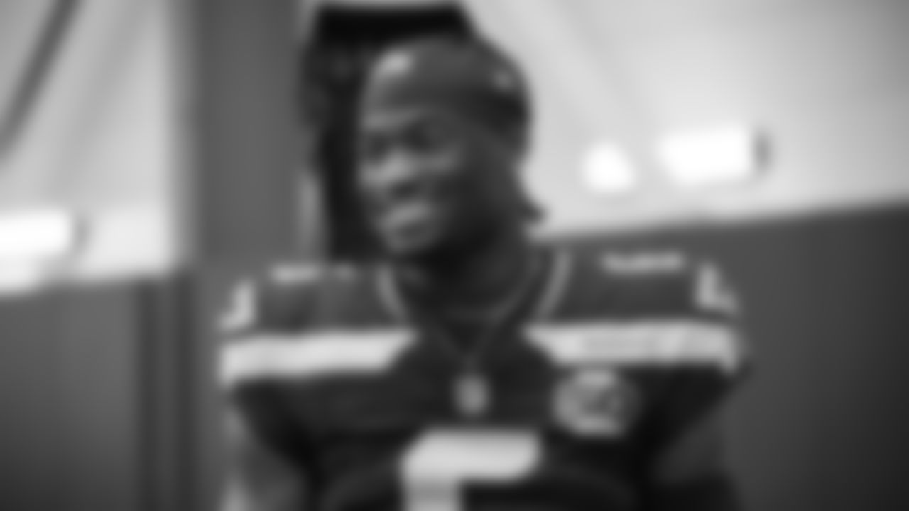 Seahawks quarterback Jalen Milroe (6) at Seahawks media day on June 9, 2025