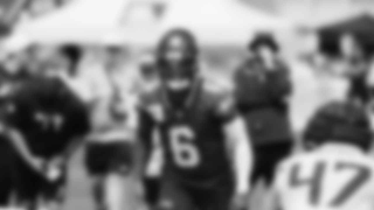 Seahawks quarterback Jalen Milroe (6) practiced on day four of training camp on July 26, 2025 at the Virginia Mason Athletic Center.