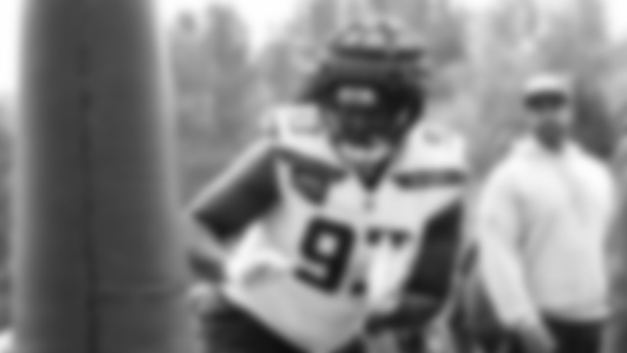 Seahawks defensive tackle Anthony Campbell (93) practiced on August 13, 2025 at the Virginia Mason Athletic Center.