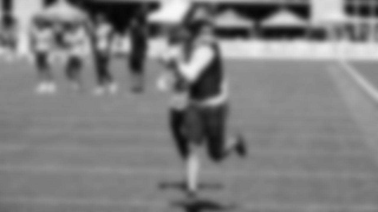 Seahawks wide receiver Jaxon Smith-Njigba (11) practiced on August 12, 2025 at the Virginia Mason Athletic Center.