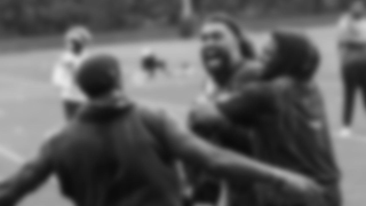 Seahawks linebackers DeMarcus Lawrence and Tyrice Knight were awarded the NVP award on November 12, 2025.