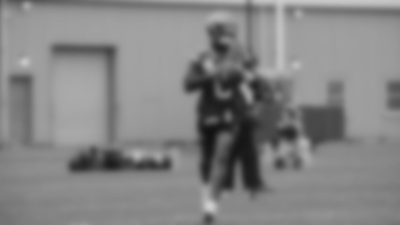 Seahawks quarterback Jalen Milroe (6) practiced on Friday, December 12, 2025 at the Virginia Mason Athletic Center.