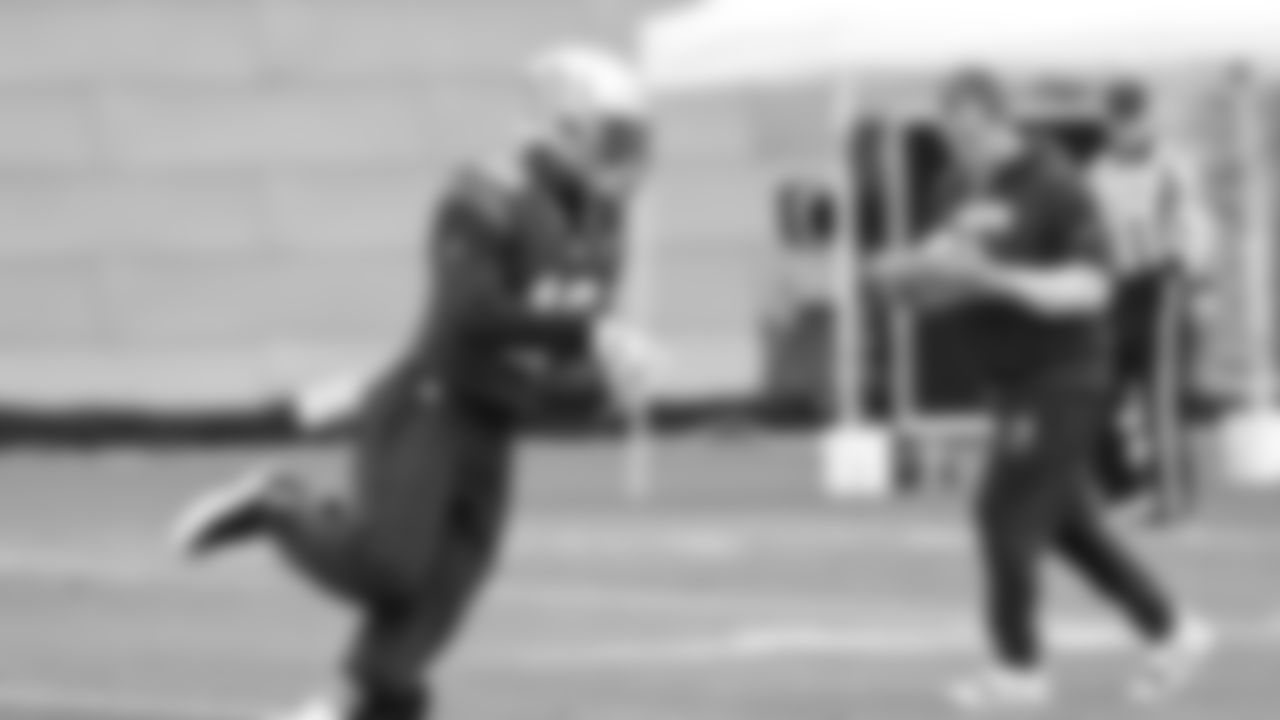 Seahawks tight end Elijah Arroyo (18) practiced on Wednesday, November 26, 2025 at the Virginia Mason Athletic Center.