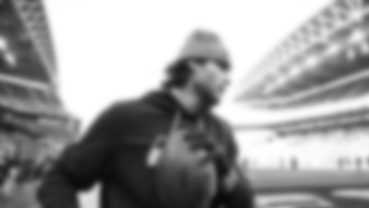 Seahawks tight end AJ Barner (88) warms up at Lumen Field for the NFC Championship game vs. the Los Angeles Rams on Sunday, January 25, 2026.