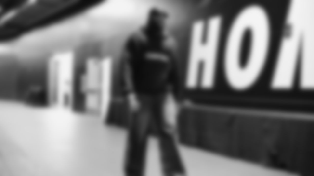 Seahawks linebacker Derick Hall (58) arrived at Lumen Field for the NFC Championship game vs. the Los Angeles Rams on Sunday, January 25, 2026.