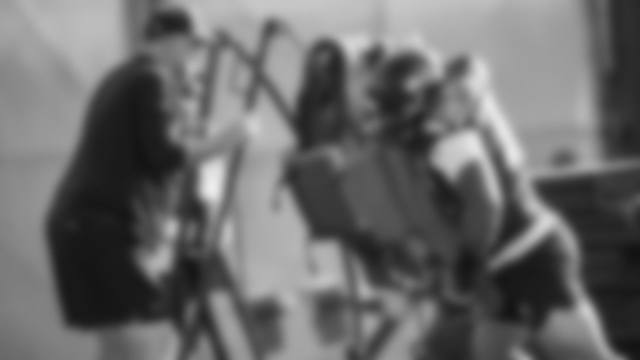 Seahawks tackle Abraham Lucas (72) practiced on February 5, 2026 in San Jose, California.