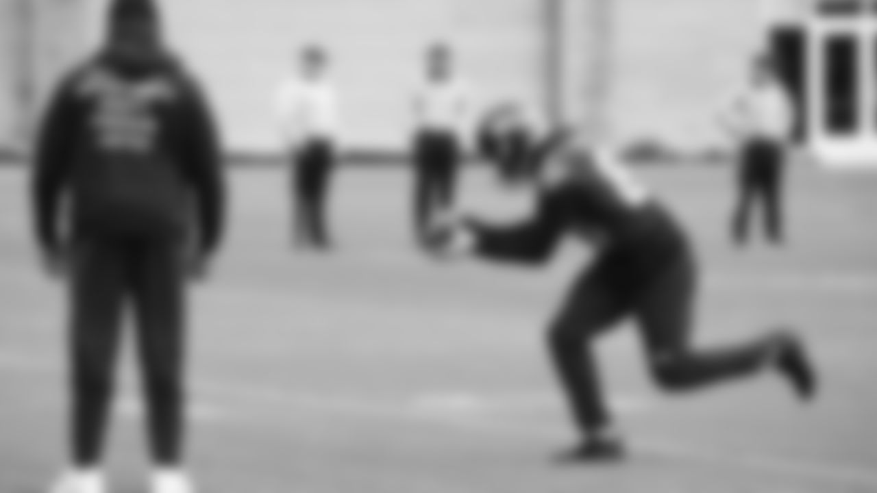 Seahawks wide receiver Dareke Young (83) practiced on Thursday, January 8, 2026 at the Virginia Mason Athletic Center.