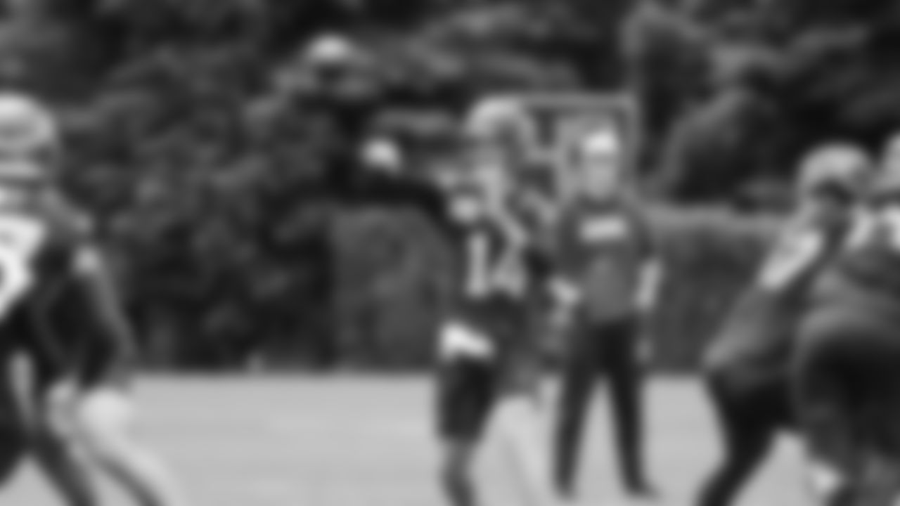 Seahawks quarterback Sam Darnold (14) participated in a workout on day two of OTAs on Thursday, May 29, 2025 at the Virginia Mason Athletic Center.