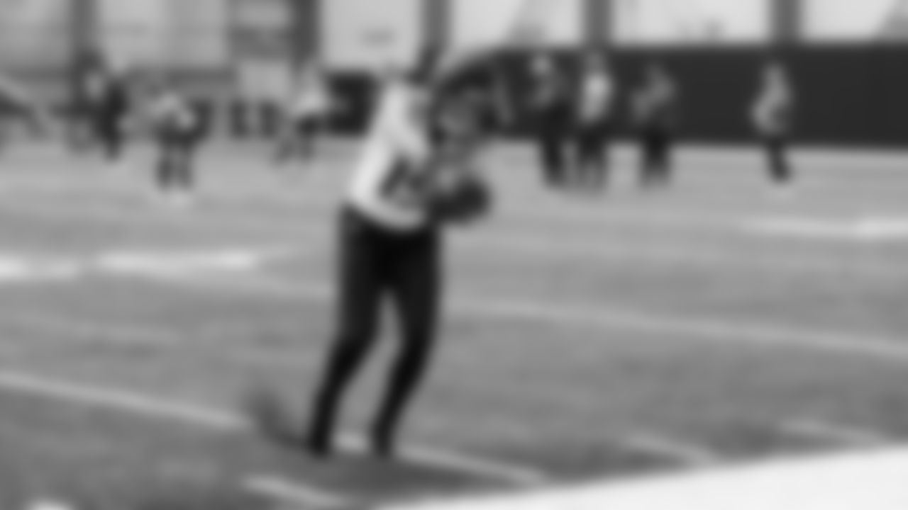 Seahawks wide receiver Jake Bobo (19) practiced on Friday, November 14, 2025 at the Virginia Mason Athletic Center.