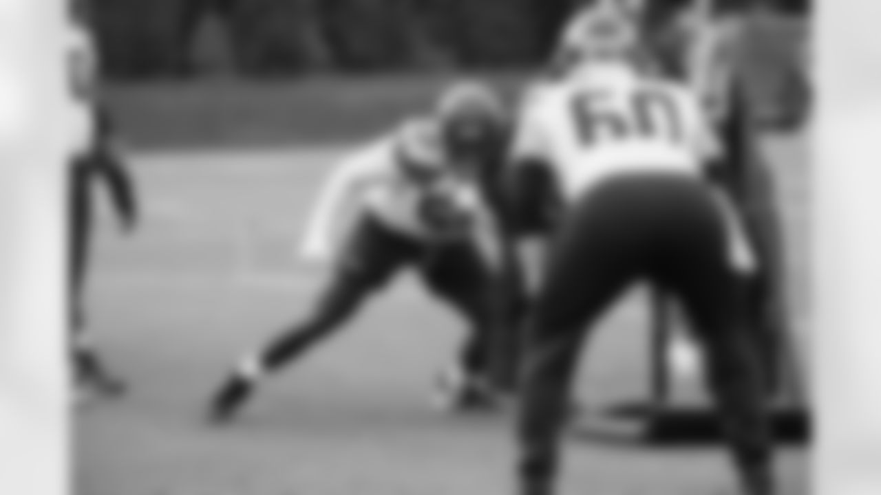 Seahawks tackle Charles Cross (67) practiced at the Virginia Mason Athletic Center on Wednesday, January 1, 2025.