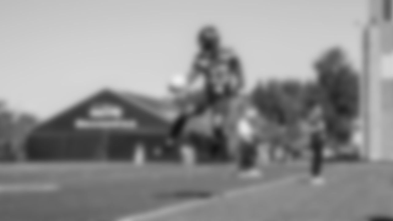 Seahawks wide receiver Dareke Young (83) practiced on Thursday, September 18, 2025 at the Virginia Mason Athletic Center.
