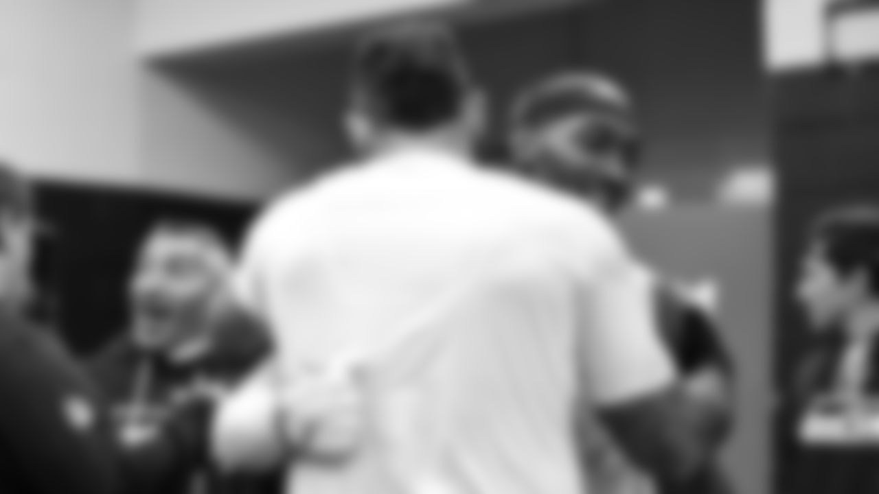 The Seahawks celebrated the 27-10 win vs. the Carolina Panthers at Bank of America Stadium.