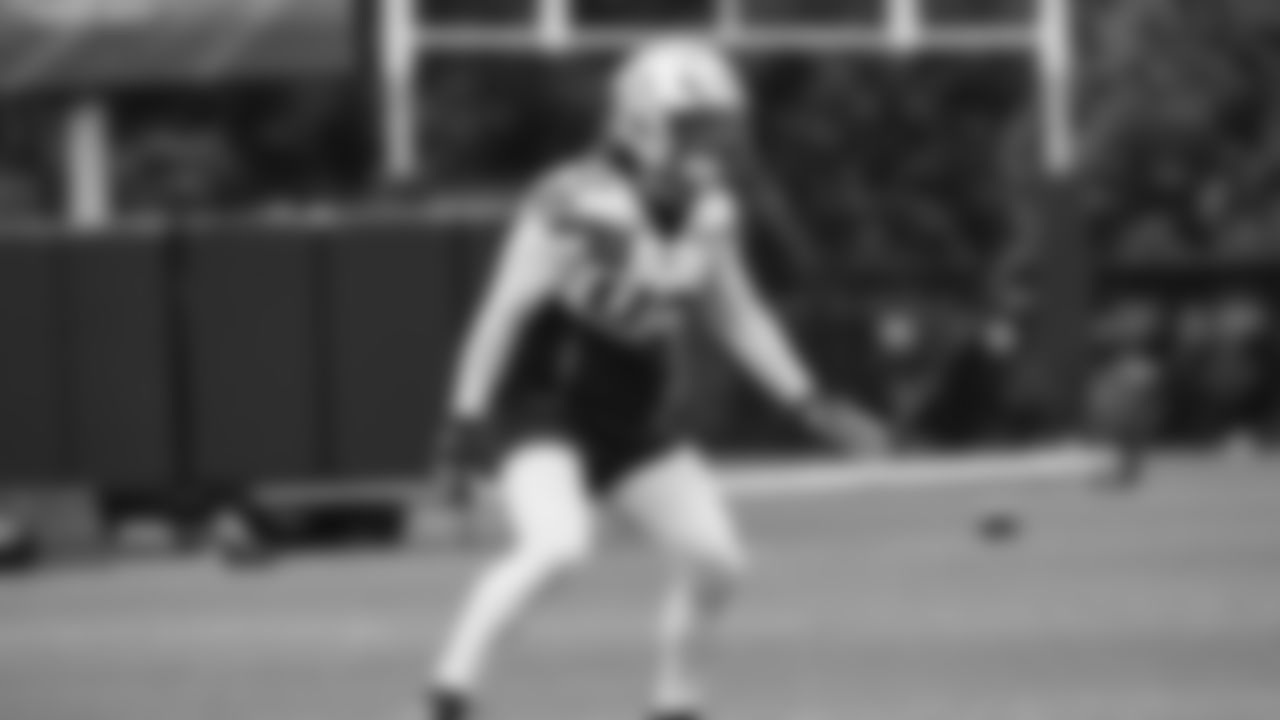 Seahawks linebacker Drake Thomas (42) practiced on Thursday, October 30, 2025 at the Virginia Mason Athletic Center.