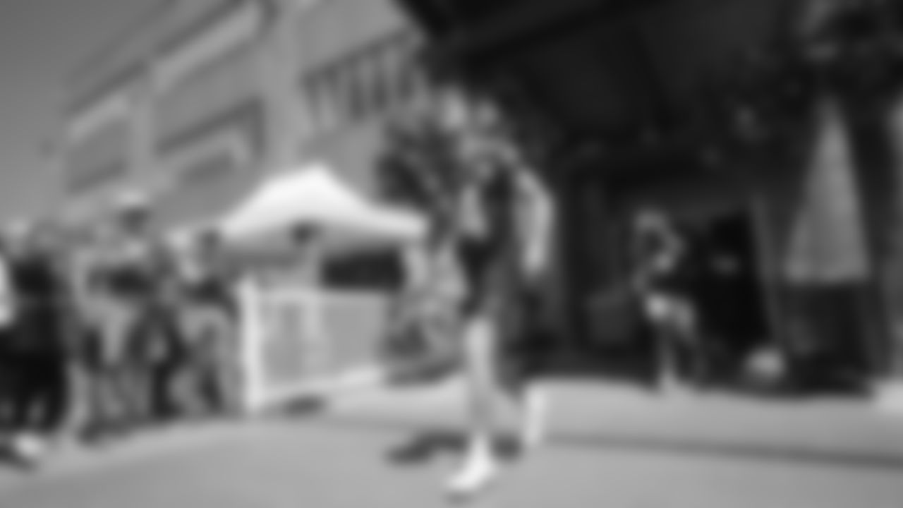 Seahawks quarterback Sam Darnold (14) practiced on day one of training camp on July 23, 2025 at the Virginia Mason Athletic Center