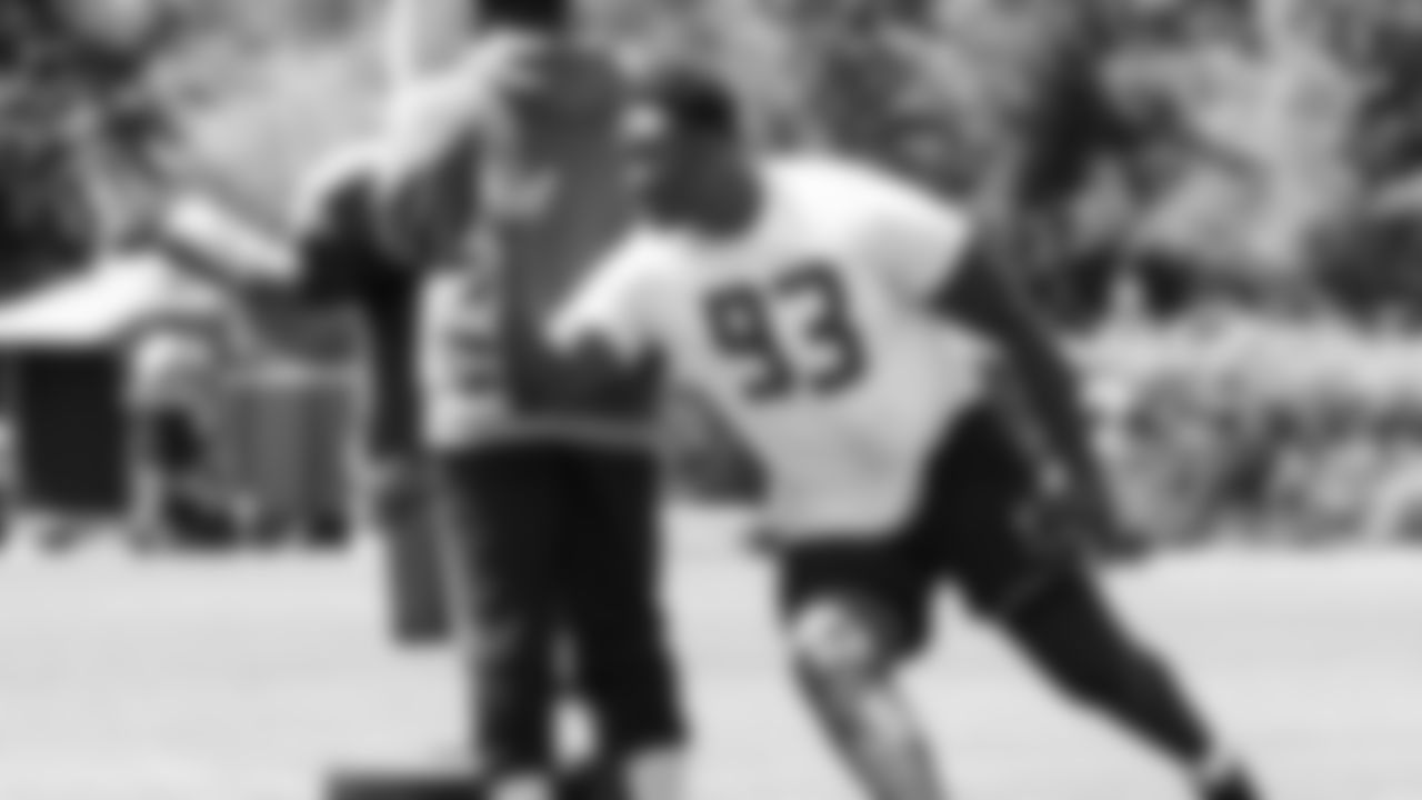 Seahawks defensive tackle Anthony Campbell (93) practiced on July 30, 2025 at the Virginia Mason Athletic Center.