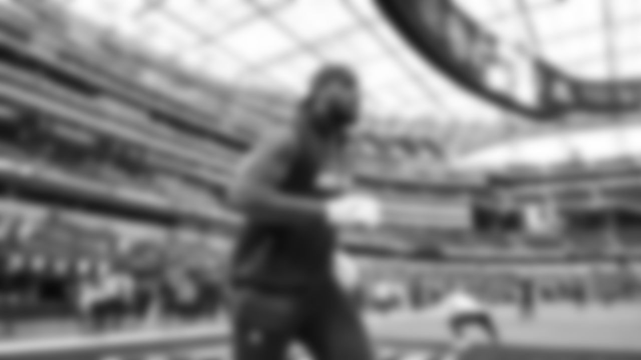 Seahawks linebacker Derick Hall (58) during pregame warmups at SoFi Stadium for the Week 11 matchup at the L.A. Rams.