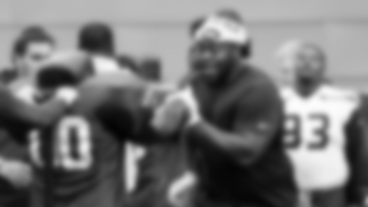 Seahawks nose tackle Jarran Reed (90) participated in a workout on May 12, 2025 at the Virginia Mason Athletic Center.