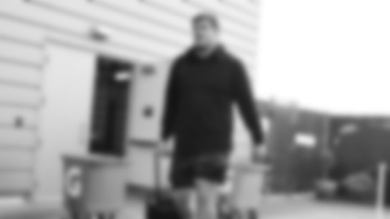 Seahawks guard Grey Zabel (76) departed the Virginia Mason Athletic Center on December 26, 2025.