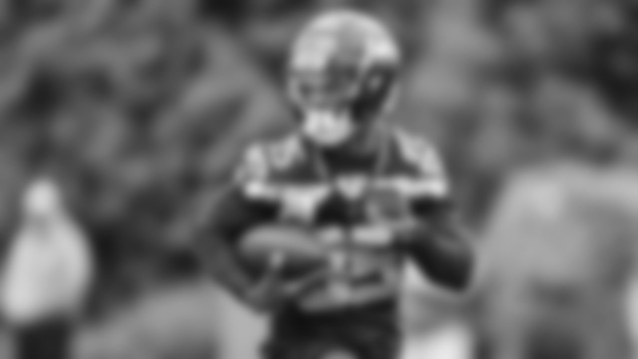 Wide receiver Montorie Foster (85) practiced on day two of rookie minicamp on May 3, 2025 at the Virginia Mason Athletic Center.