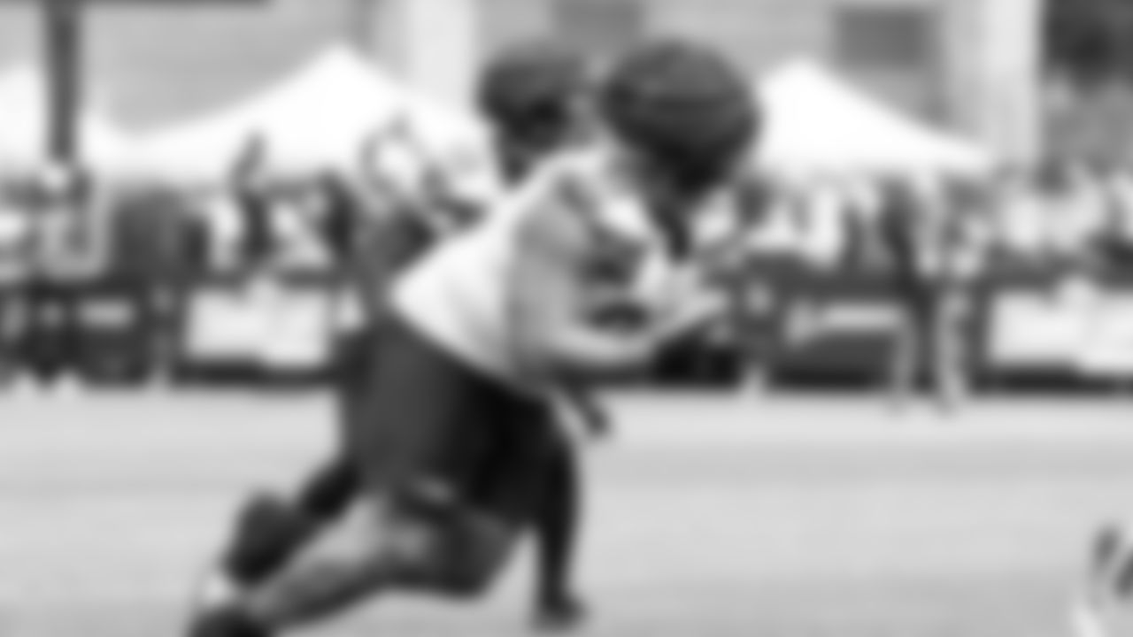 Seahawks defensive tackle Byron Murphy II (91) practiced on day three of training camp on July 25, 2025 at the Virginia Mason Athletic Center.