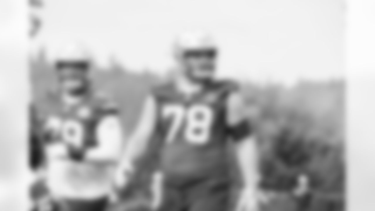 Seahawks offensive lineman Mason Richman (78) practiced on Friday, October 3, 2025 at the Virginia Mason Athletic Center.