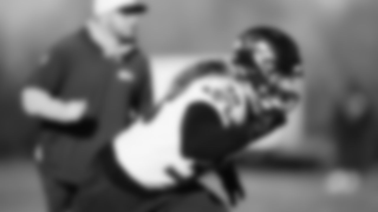 Seahawks fullback Brady Russell (38) practiced on Wednesday, December 31, 2025 at the Virginia Mason Athletic Center.