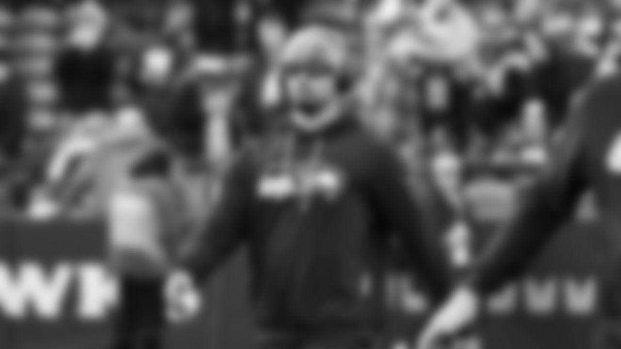 Seahawks wide receiver Jaxon Smith-Njigba (11) warms up at Lumen Field for the NFC divisional round game vs. the San Francisco 49ers on January 17, 2026.