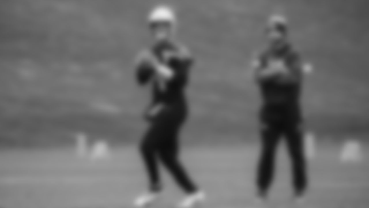 Seahawks quarterback Sam Darnold (14) practiced on Thursday, October 30, 2025 at the Virginia Mason Athletic Center.