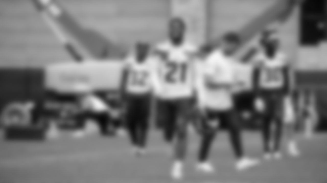Seahawks cornerback Devon Witherspoon (21) participated in a workout on day five of OTAs on Wednesday, June 4, 2025 at the Virginia Mason Athletic Center.