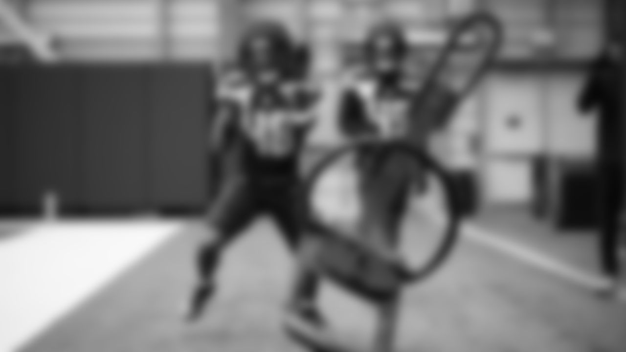 Seahawks linebacker Tyrice Knight (48) practiced on Thursday, November 13, 2025 at the Virginia Mason Athletic Center.