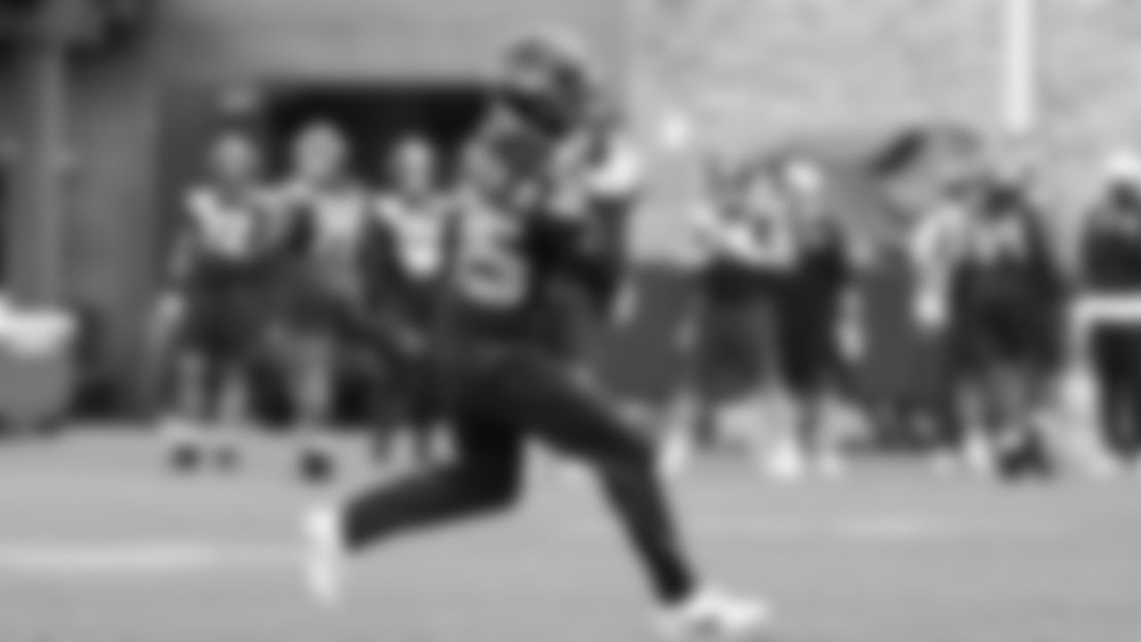 Seahawks wide receiver Montorie Foster Jr. (35) participated in a workout on day five of OTAs on Wednesday, June 4, 2025 at the Virginia Mason Athletic Center.