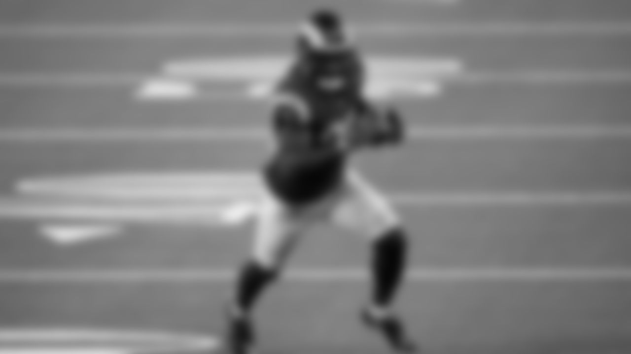 Los Angeles Rams running back Cam Akers (23) runs the football during an NFL football game against the New England Patriots, Thursday, Dec. 10, 2020, in Inglewood, Calif. The Rams defeated the Patriots, 24-3. (Ryan Kang via AP)