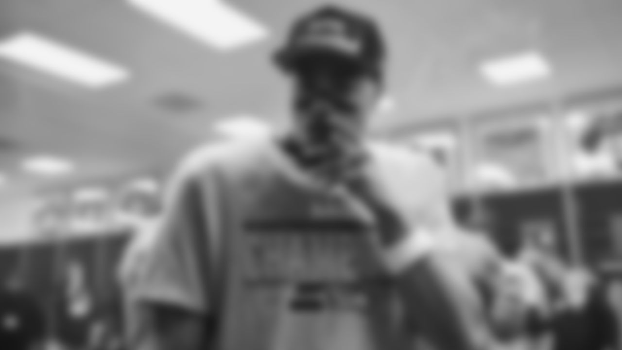 The Seahawks celebrate the 31-27 win vs. the Rams in the NFC Championship on Sunday, January 25, 2026.