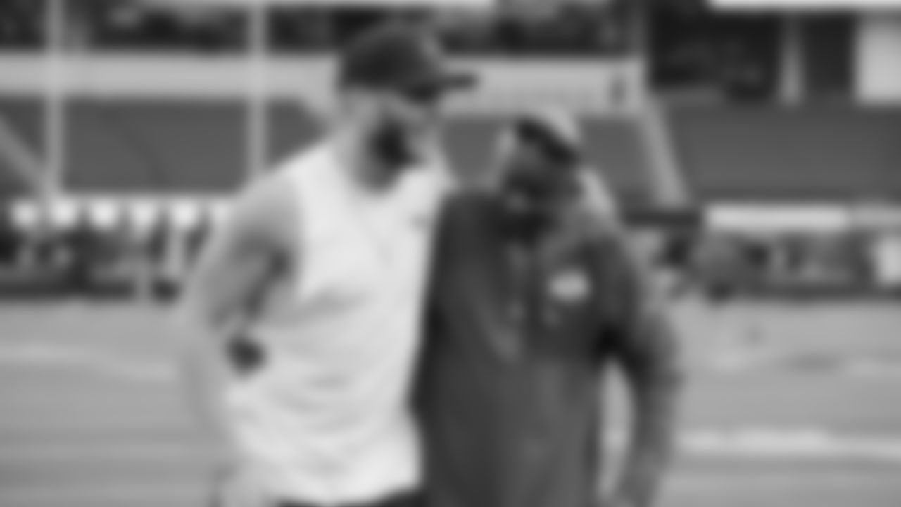 Seahawks wide receiver Cooper Kupp (10) during pregame warmups at SoFi Stadium for the Week 11 matchup at the L.A. Rams.