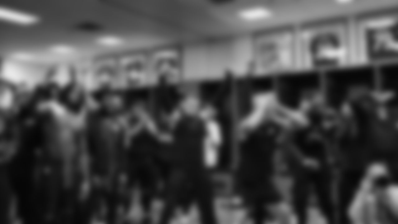 The Seahawks celebrated the 41-6 victory over the 49ers in the NFC Divisional Round game on January 17, 2026 at Lumen Field.