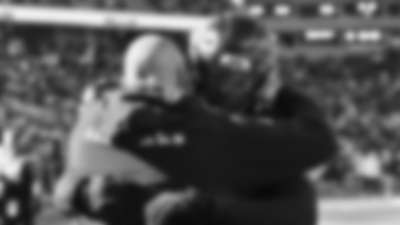 The Seahawks warm up ahead of Super Bowl LX vs. the Patriots at Levi's Stadium on Sunday, February 8, 2026.