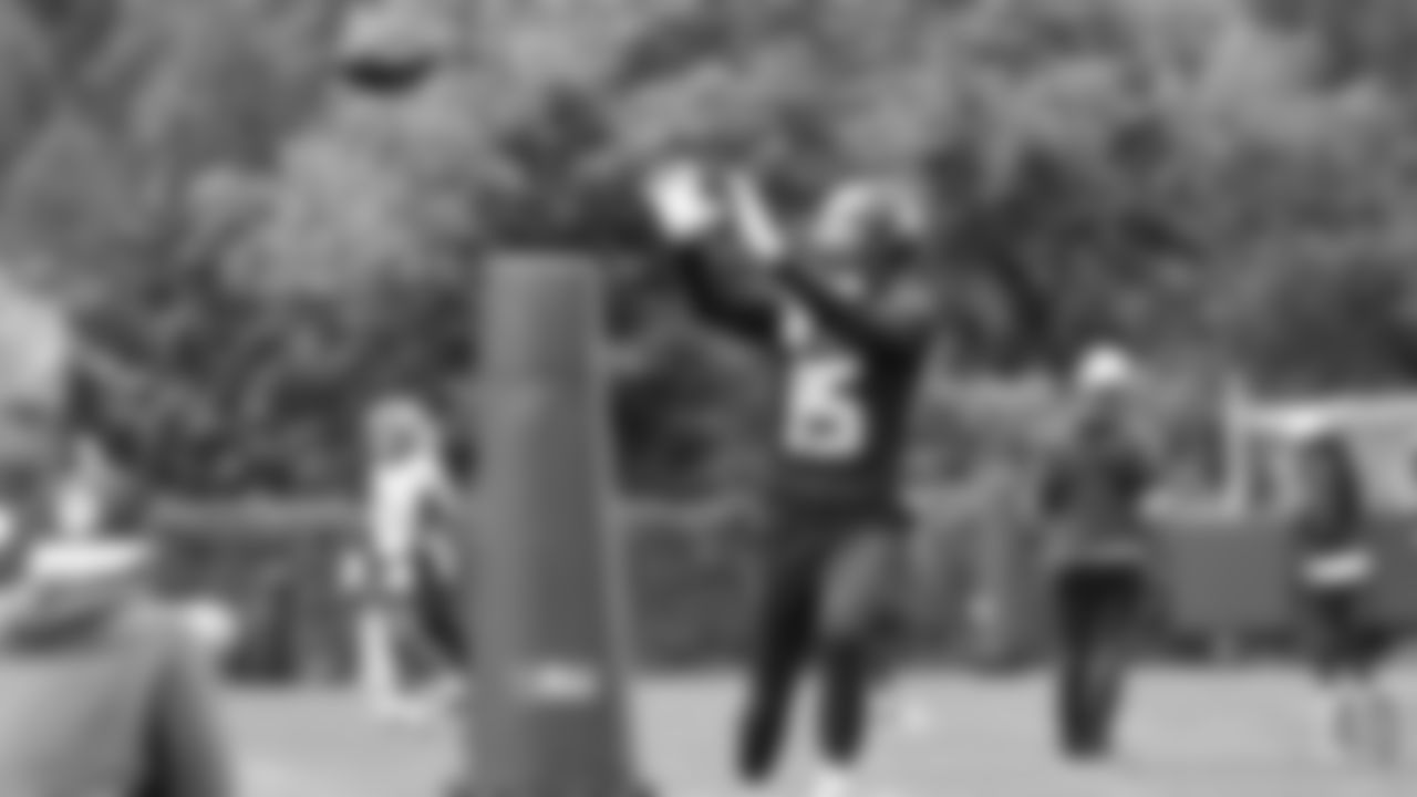 Seahawks wide receiver Tory Horton (15) participated in a workout on day two of OTAs on Thursday, May 29, 2025 at the Virginia Mason Athletic Center.