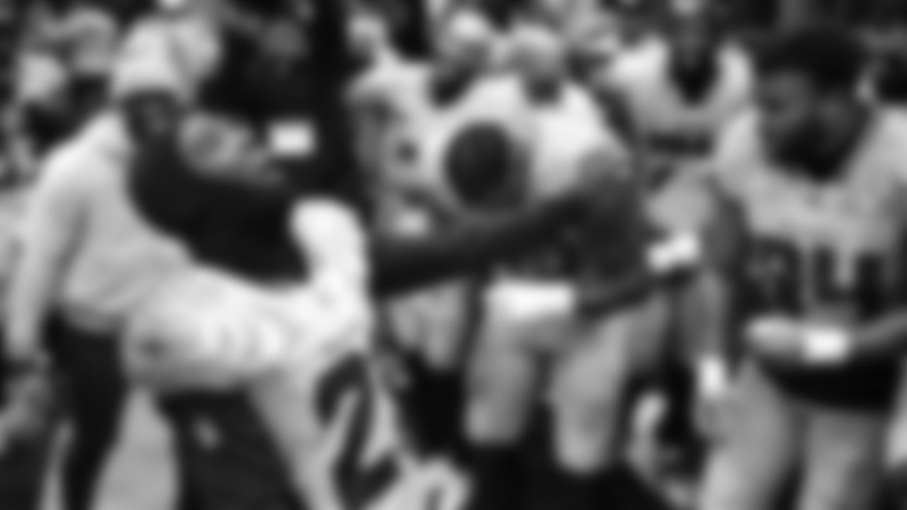 The Seahawks celebrated the 38-37 overtime-win vs. the L.A. Rams in Week 16.