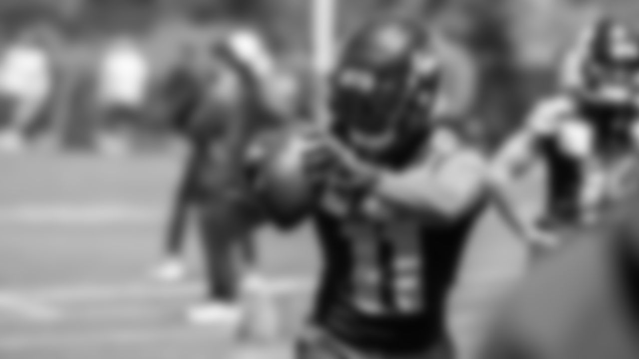 Seahawks wide receiver Jaxon Smith-Njigba (11) participated in a workout on day one of OTAs on Tuesday, May 27, 2025 at the Virginia Mason Athletic Center.
